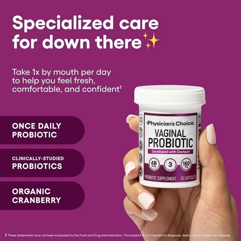 3PACK Physician’s Choice Vaginal Probiotic for Women-Support Vaginal PH Balance