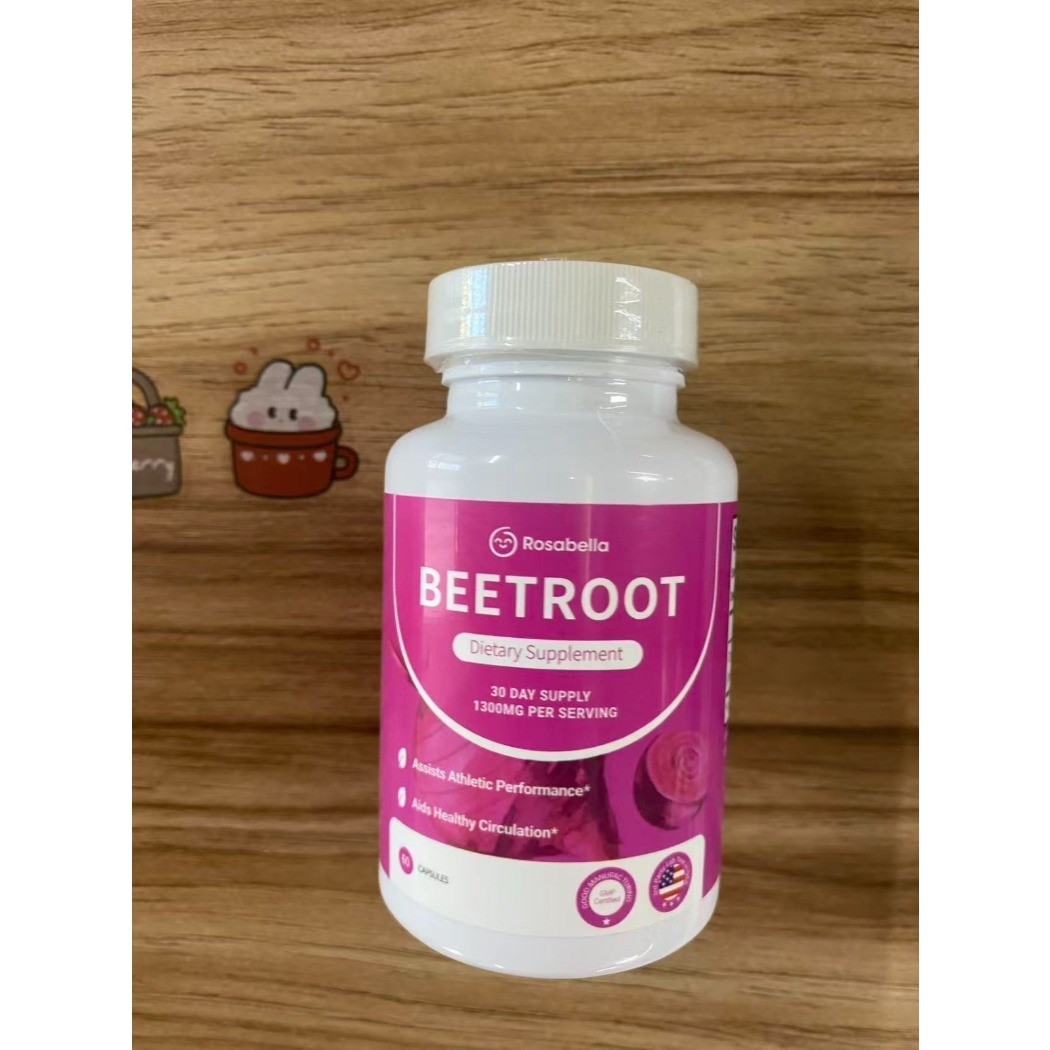 3PCS Organic Beet Root 60 Capsules Natural Energy Boost Blood Pressure NEW