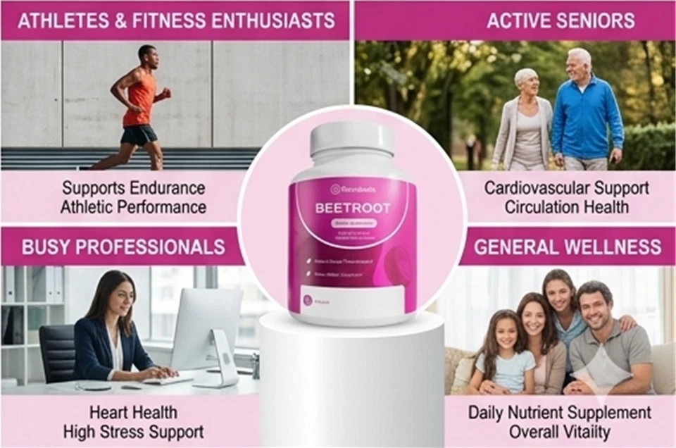 Rosabella Beetroot 1300mg Capsules Supplement 120 Count (2 x 60ct) Daily Wellnes