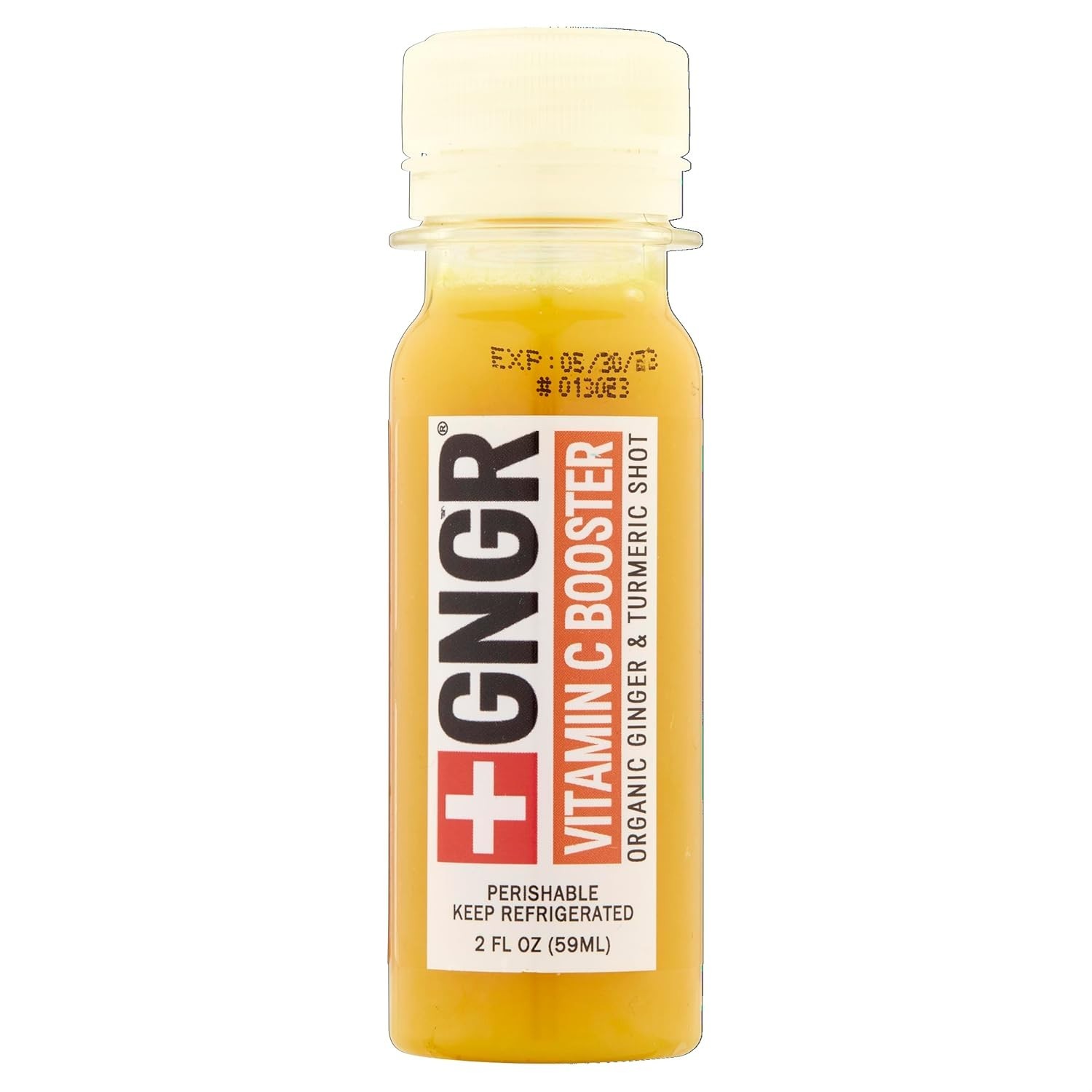GNGR x Vitamin C – Cold-Pressed Ginger Shot with Turmeric, 2 fl oz ( Pack of 12)