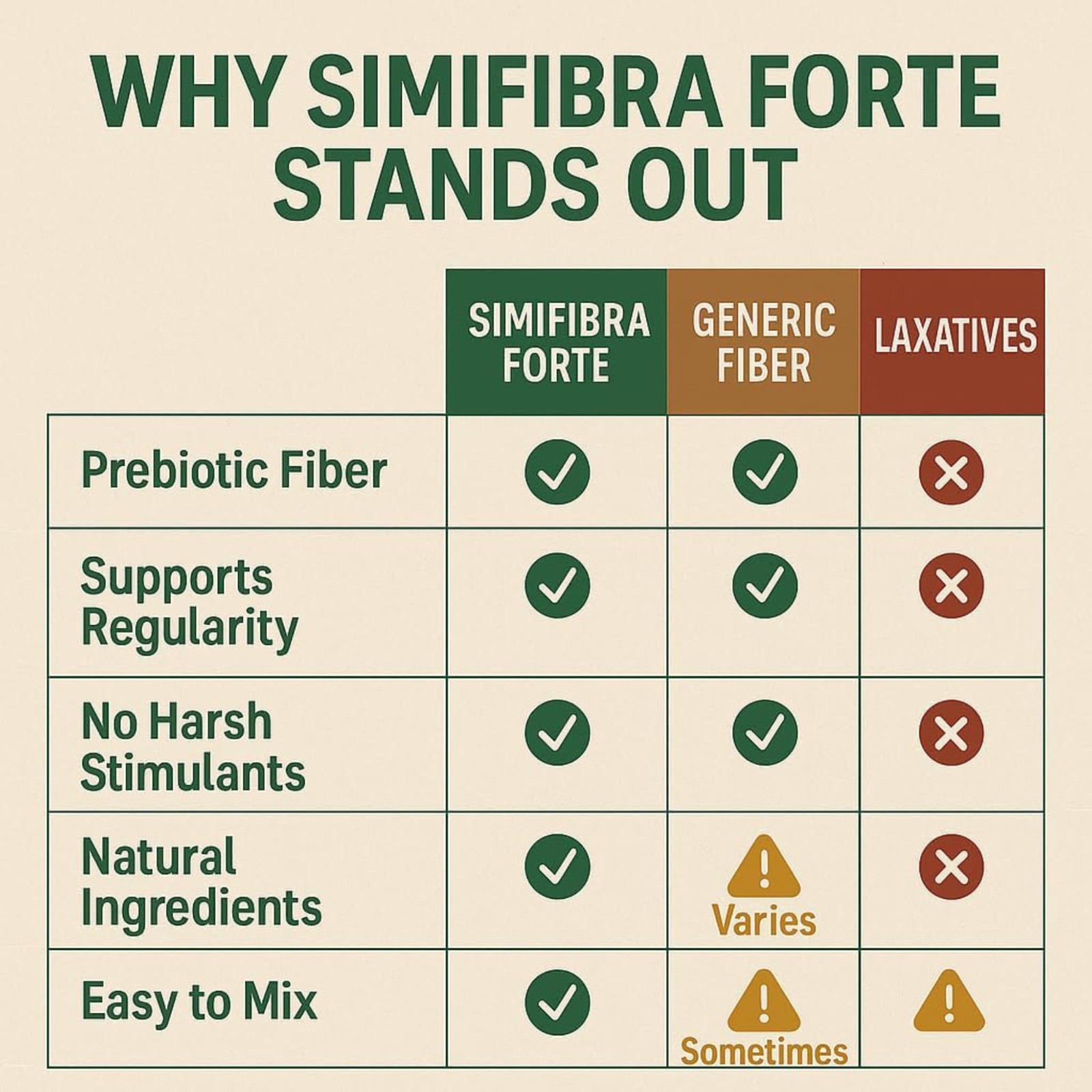 SimiFibra Forte Fiber Powder – Dietary Supplement, 10.58oz