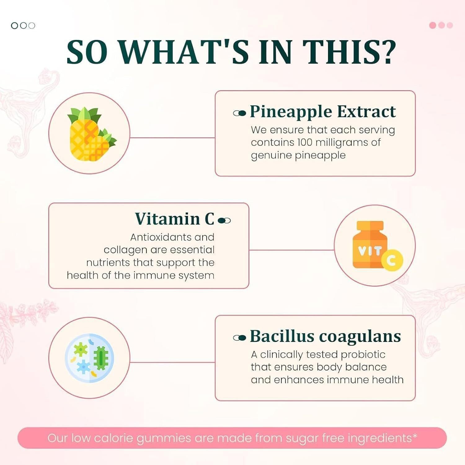 3/2Pack Vital Source Feminine Balance Gummies Hawaiian Pineapple US