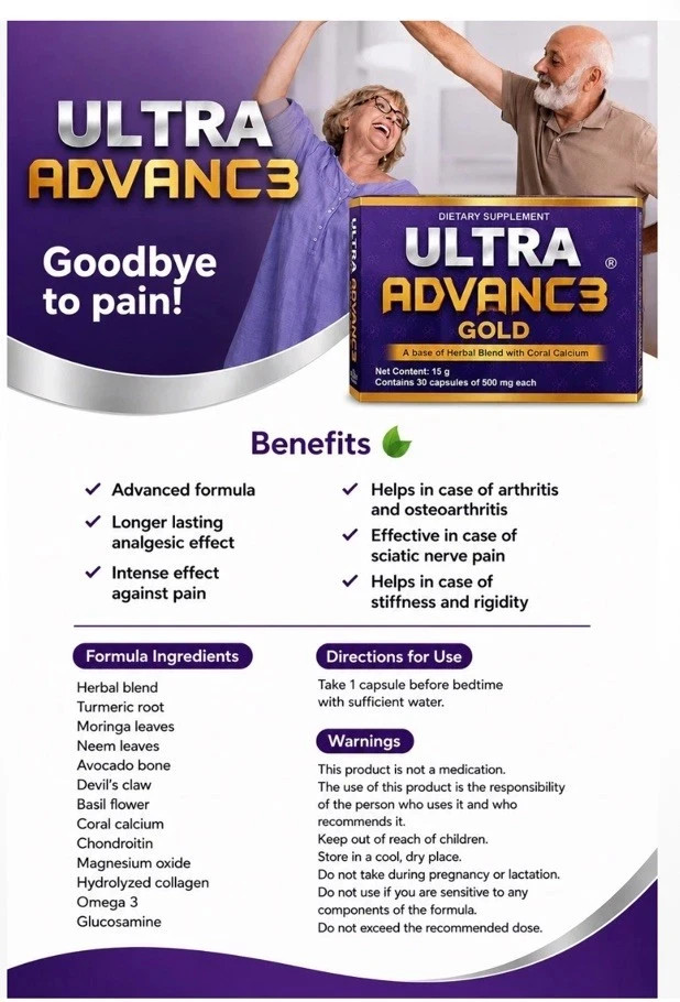 Ultra Advance3 Gold Pain Relief Joint Support All-in-One 30 Capsules