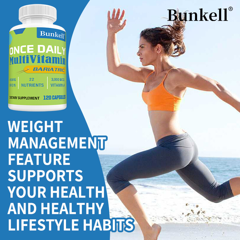 Once Daily Bariatric Multivitamin Capsule with 45 mg of Iron 30/60/120 Caps