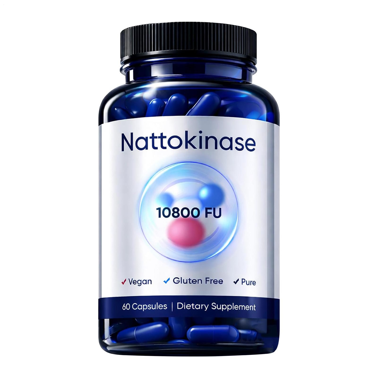 Nattokinase Supplement – 10800 FU 60 Capsules Per Serving HOT 2026
