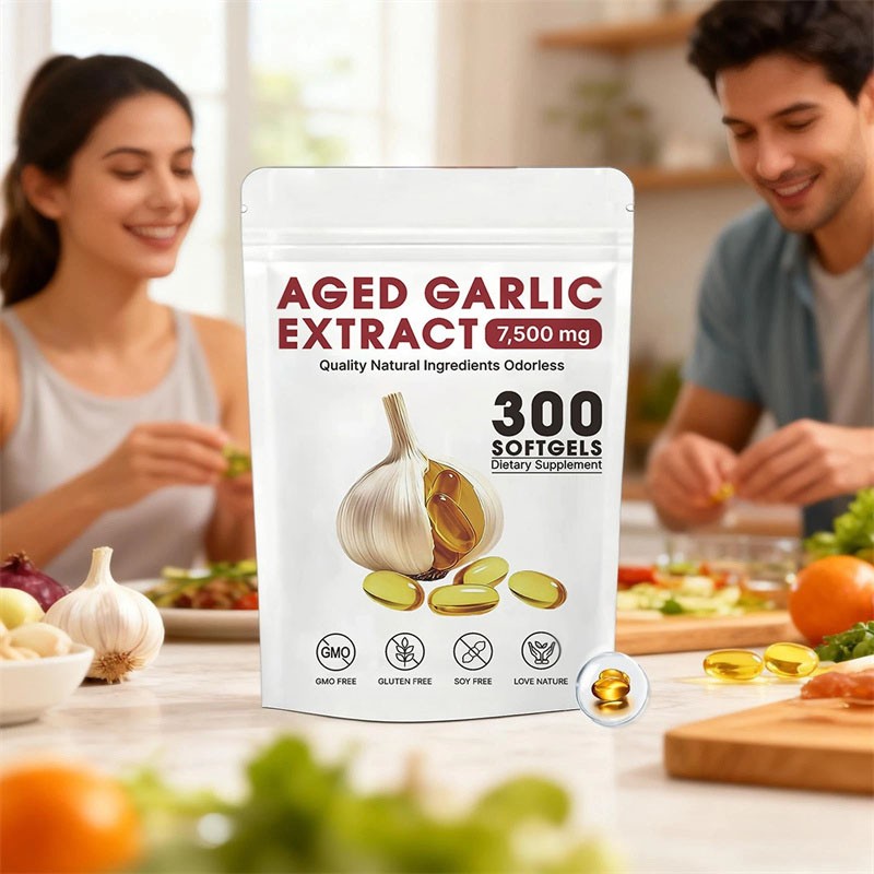 Odorless Garlic 7500mg Per Servings, 300 Softgels 2 Years Aged Garlic