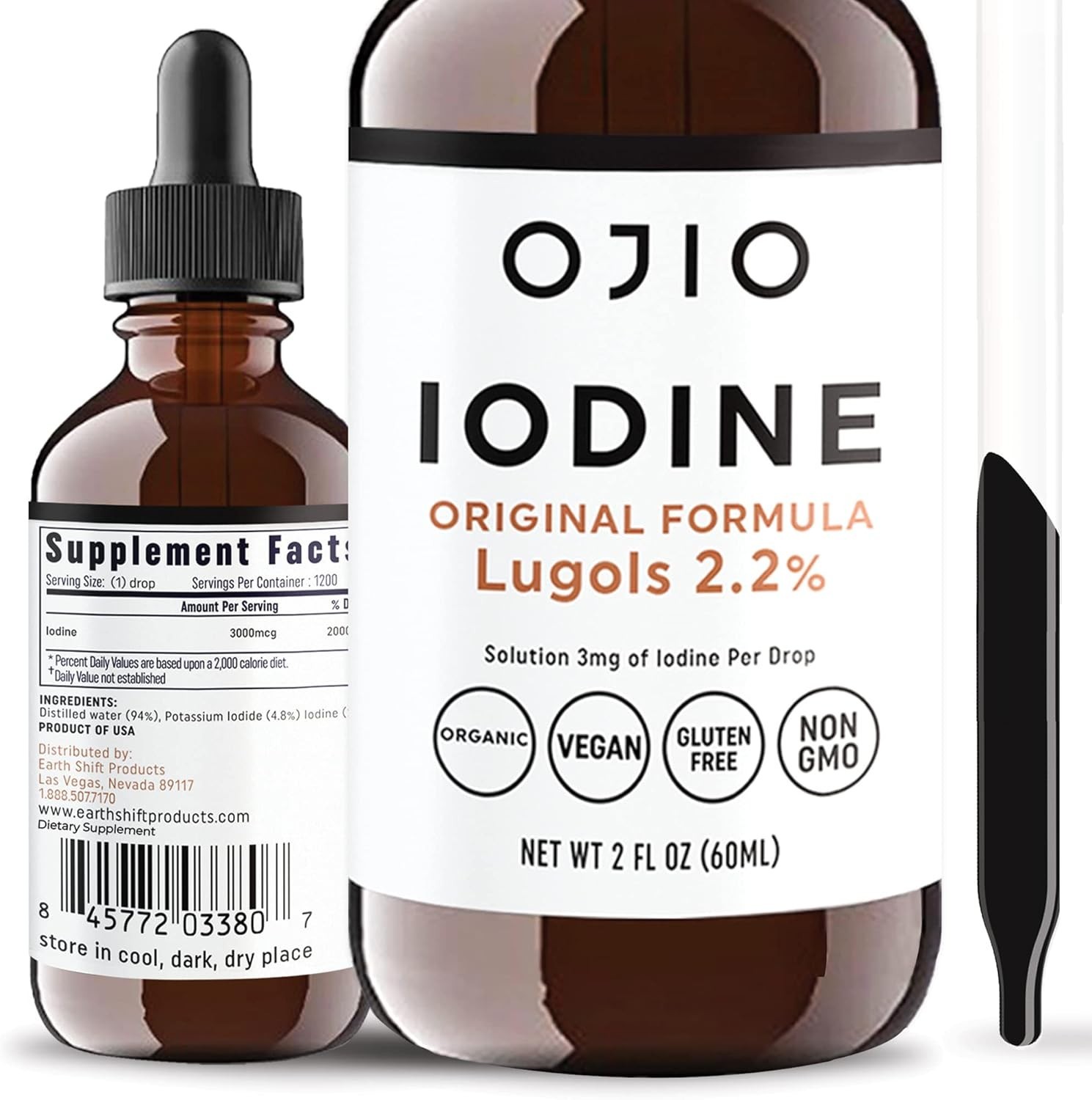 High Potency Lugols Iodine Drops 2 Ounce for Overall Health and Vitality