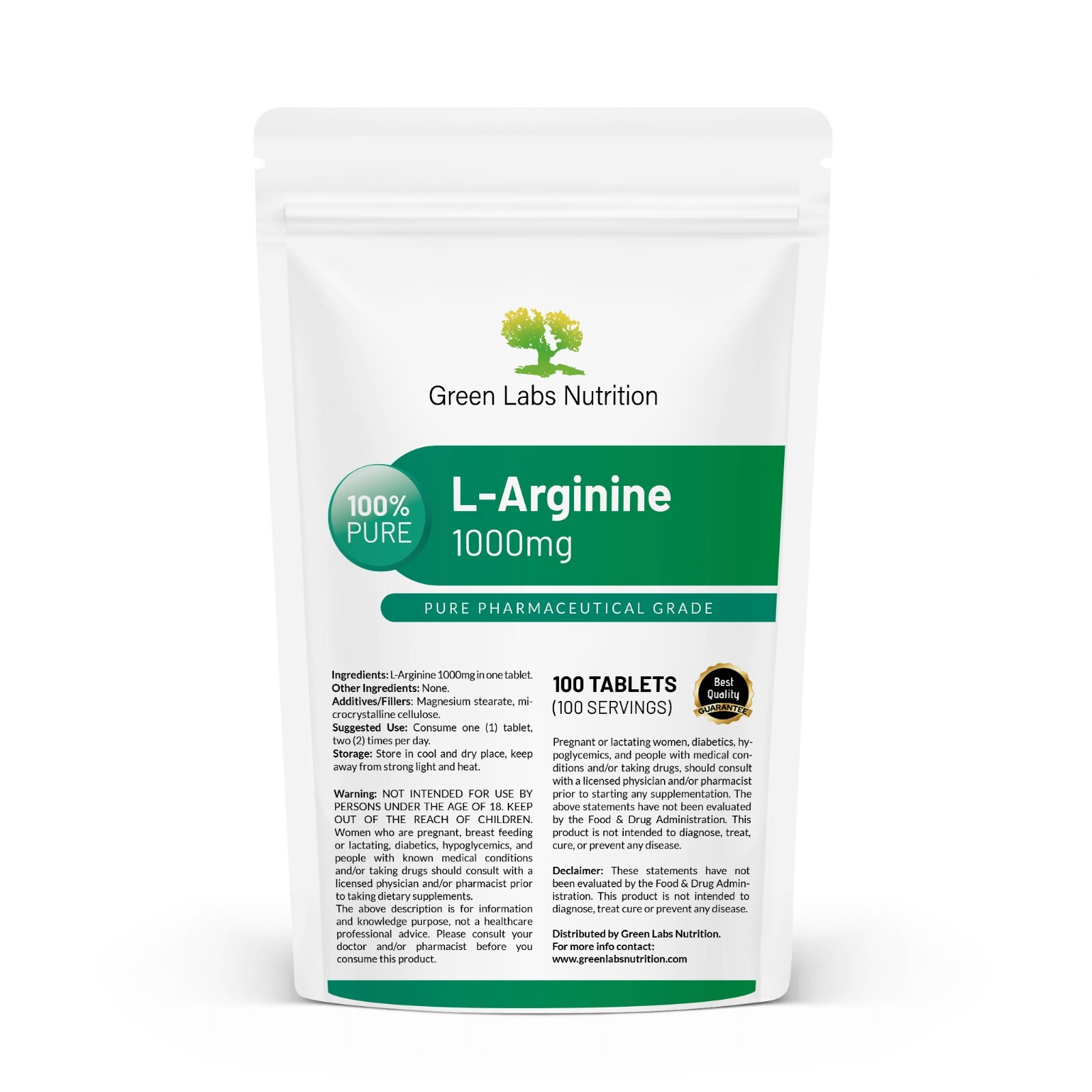 L-Arginine 1000 mg Tablets – High Strength, Blood Flow, Muscle Pump, Performance
