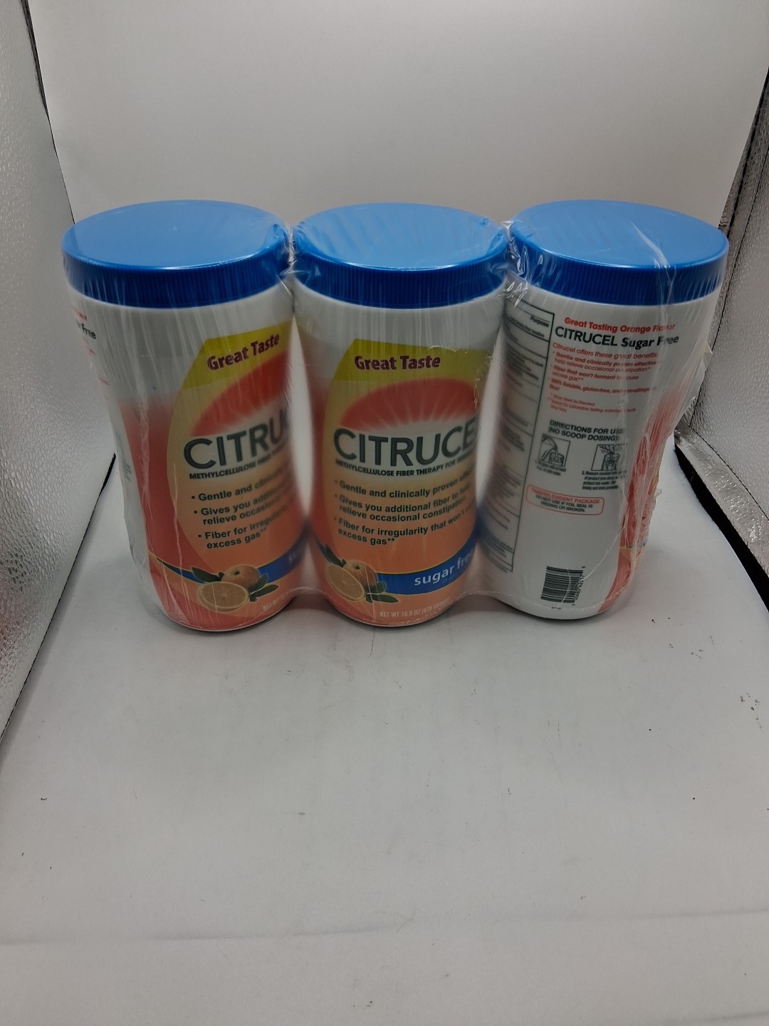 3x Citrucel Sugar Free Fiber Powder For Occasional Constipation Relief Orange…