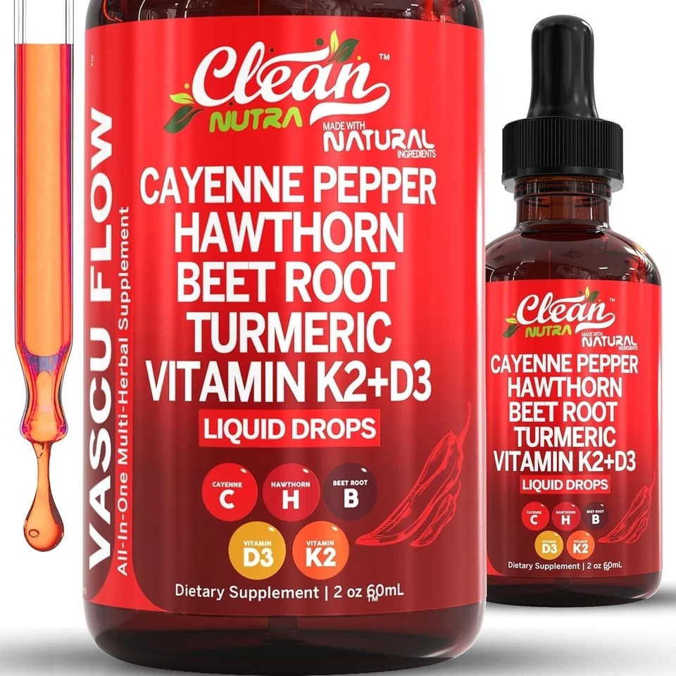 1-3Bottles Cayenne Pepper Liquid Drops Hawthorn Berry Dietary Supplement Formula