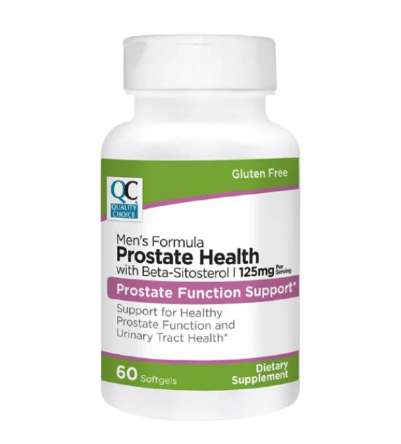 Quality Choice Prostate Health with Beta Sitosterol 125 mg 60 Softgels. 01/2025