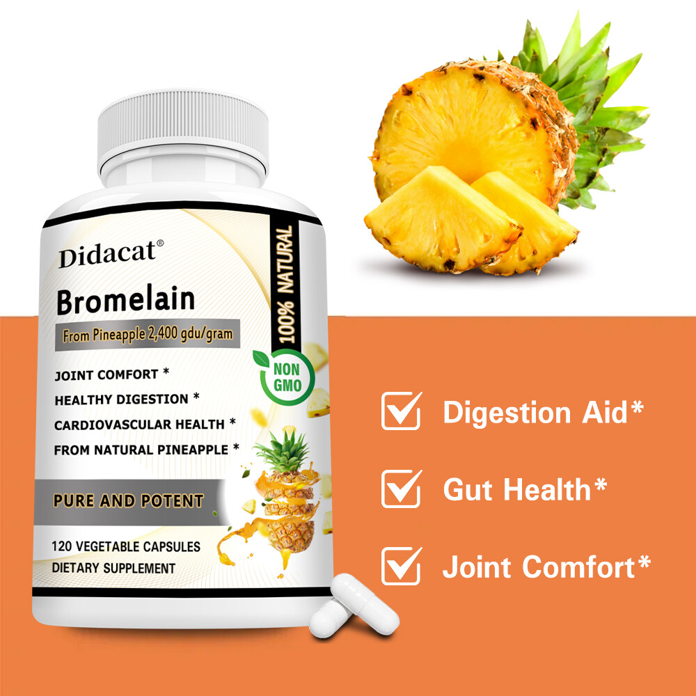 2400 GDU Bromelain 30/60/120Capsule 500mg Pineapple Digestive Supplement Pill
