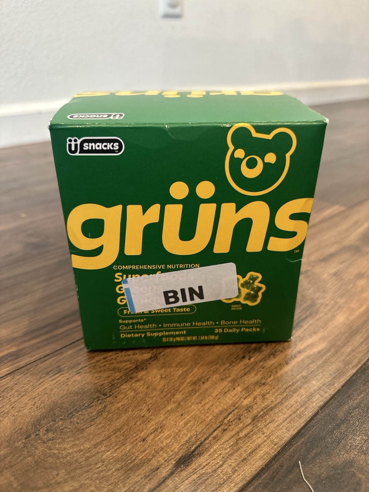Grüns Adult Greens Gummies, 32 Daily Packs Open Bx