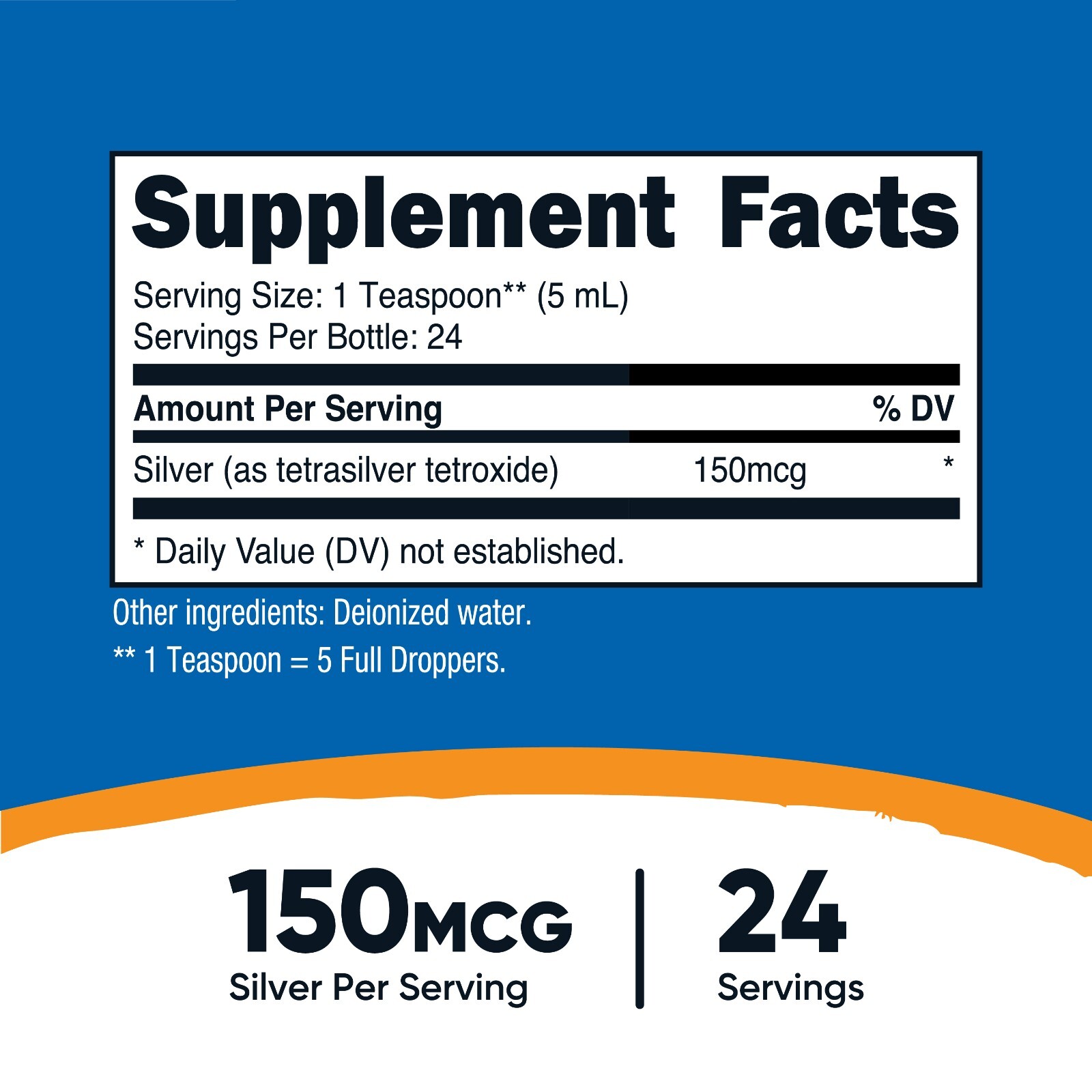 Nutricost Colloidal Silver 4oz 30PPM – Cobalt Blue Glass Bottles, Bio-Active
