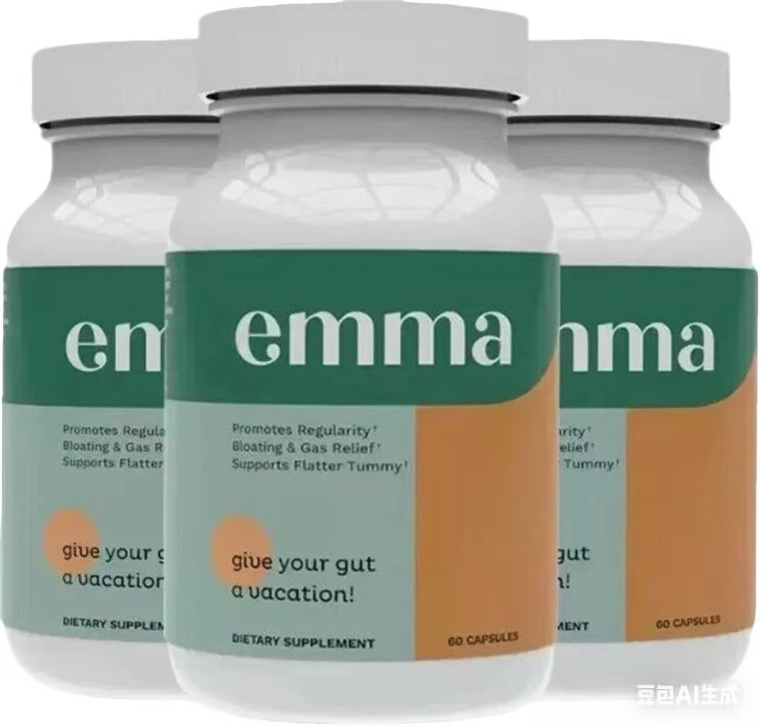3 Bottle Emma Gut Health Supplement 180 Capsules for Bloating Relief & Leaky Gut