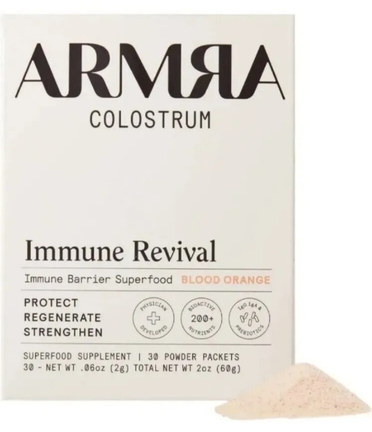 ARMRA Bovine Colostrum Superfood Grass-Fed Immune Fitness Brain Blood Orange 30