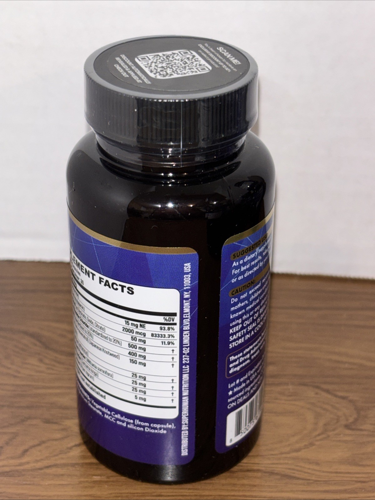 NAD+ Nicotinamide Riboside Magnesium Citrate Capsules 60 Count 11/2027