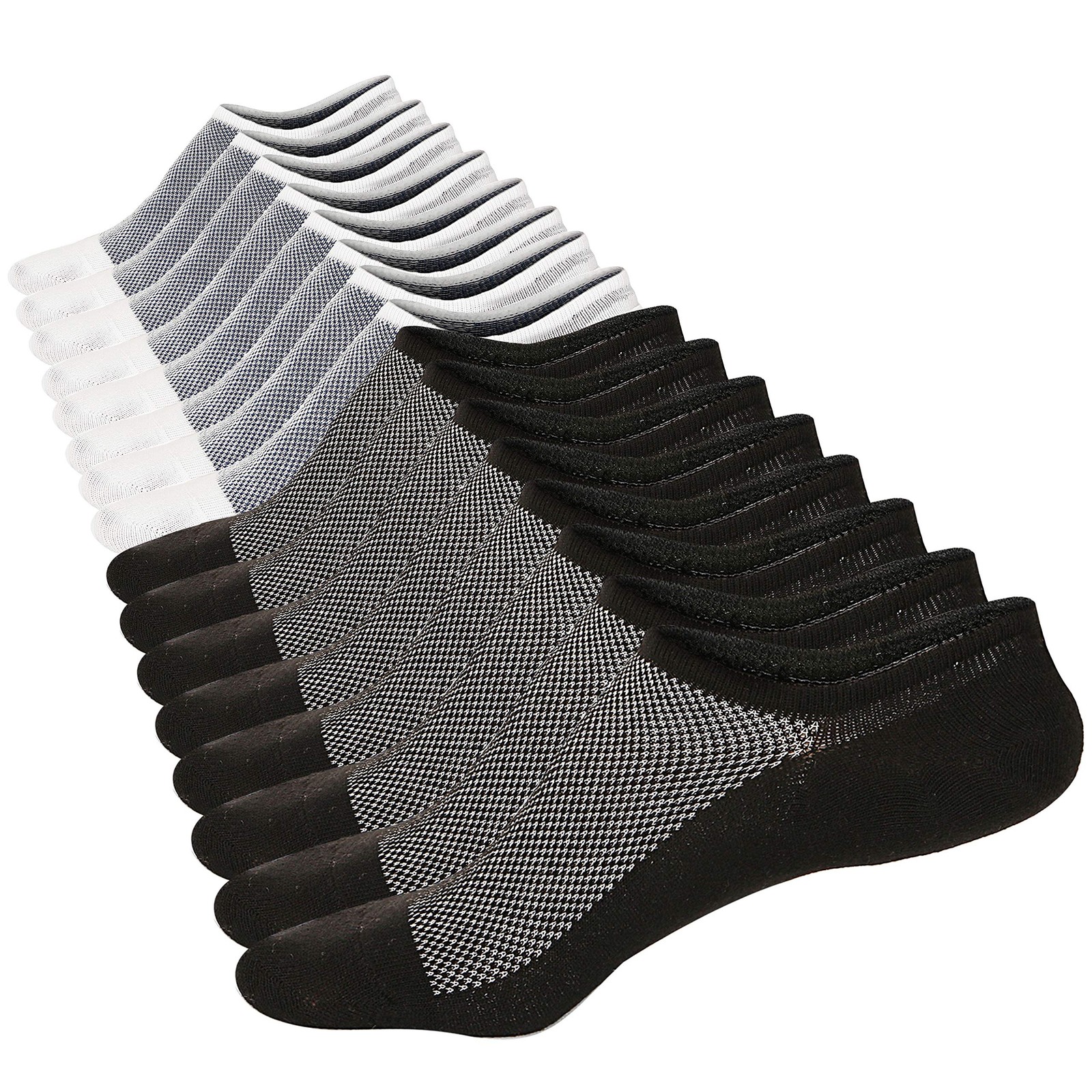 Mottee&Zconia No Show Socks for Unisex Mens Womens Low Cut No See Liner Invis…