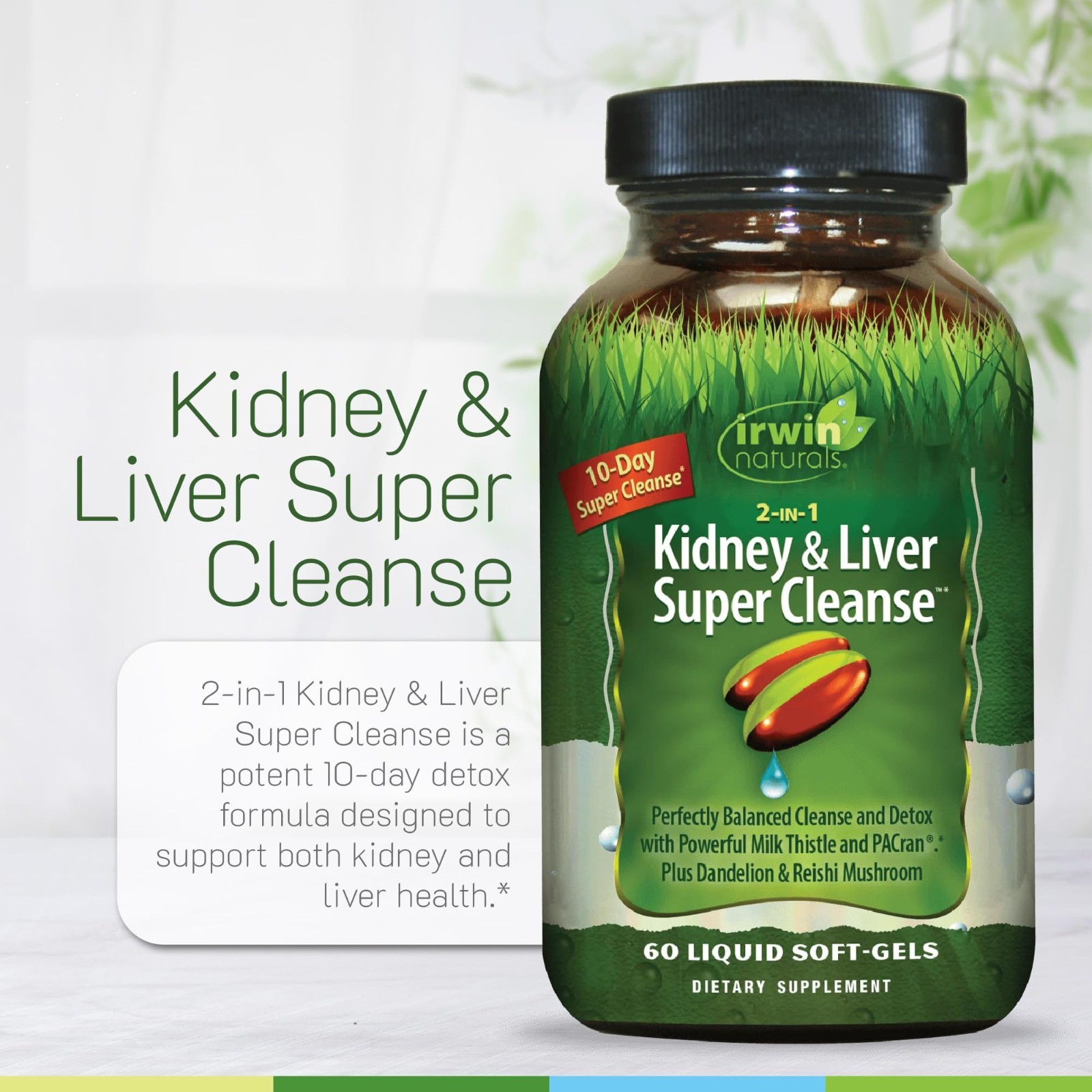 10-Day Kidney & Liver Cleanse – Detox Formula with Milk Thistle, Dandelion & Rei
