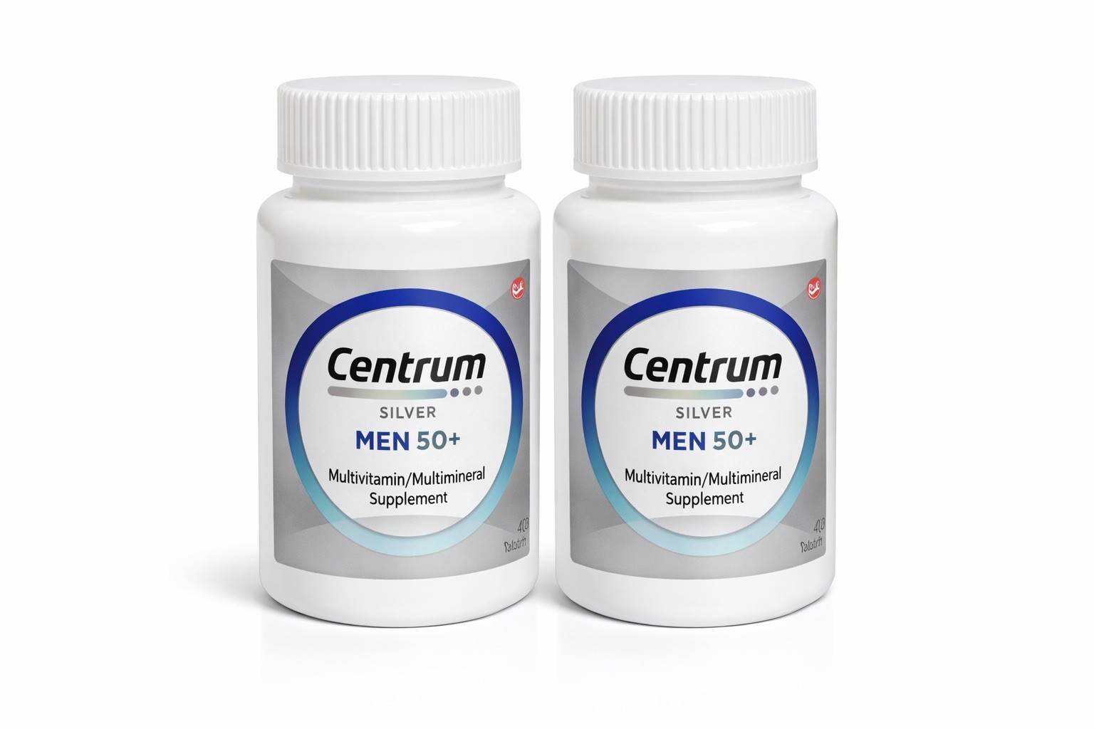 2 PACK Centrum Silver Men 50+ Tablets 40 Count Exp 07/2026