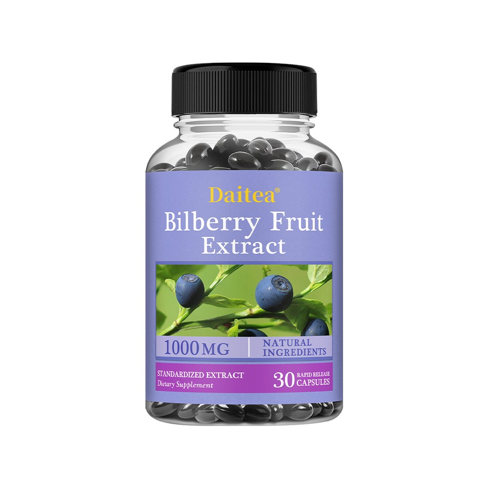 Bilberry Extract Capsules 1000mg | 30/60/120 Count | Supports Eye Health