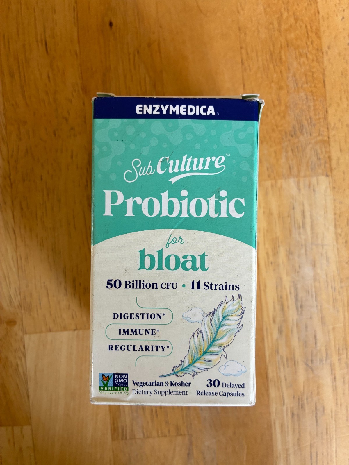 Enzymedica Sub Culture Probiotic for Bloat Relief 50 Billion 11 Strains 30 Caps