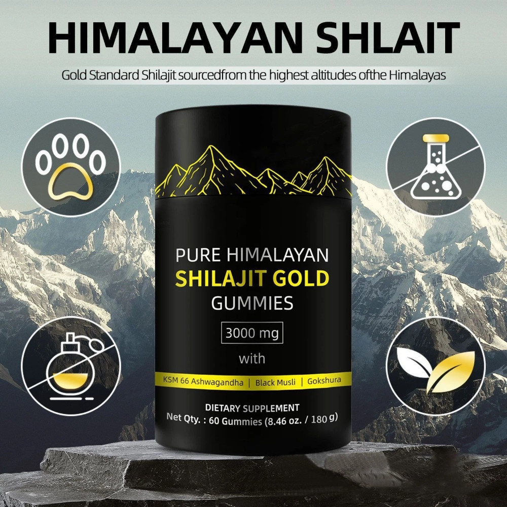 Himalayan GOLD Shilajit Gummies, Organic, Extremely Potent 3000 mg, Fulvic Acid