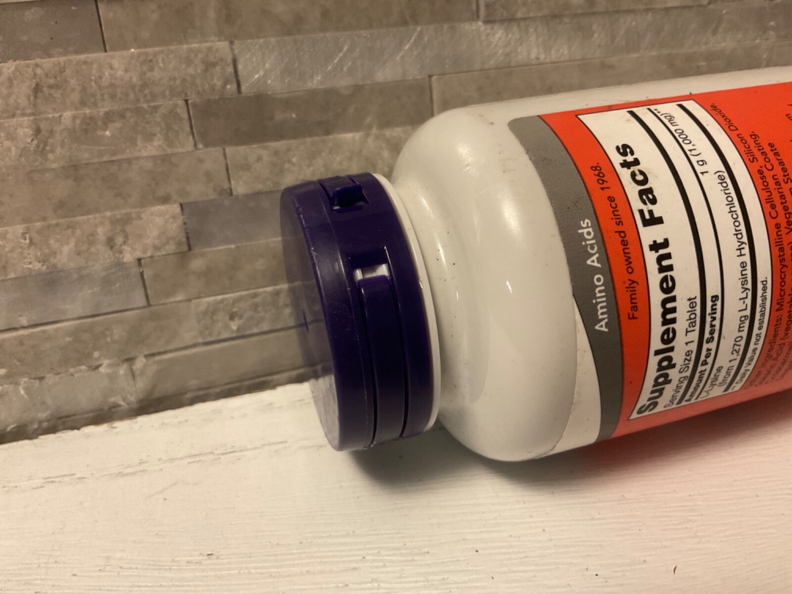 Now Foods L-Lysine 1000mg Collagen Synthesis Double Strength 100 Tabs 6/28