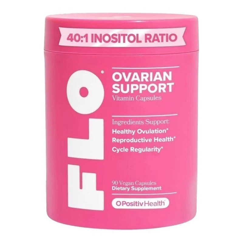 FLO Ovarian Support Vitamin 90 Vegan Capsules Dietary Supplement Hormone Balance