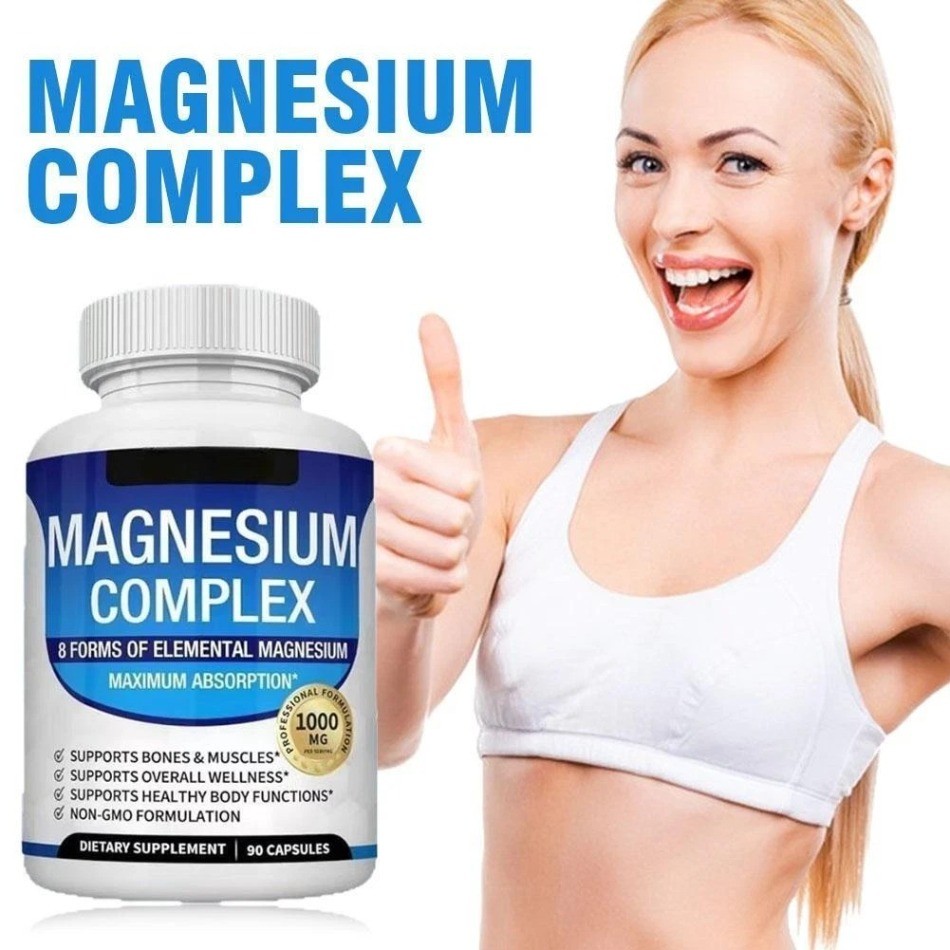 Toplux Nutrition Magnesium Complex 1000mg 8 Elemental Magnesium – 1/2/3 Bottles
