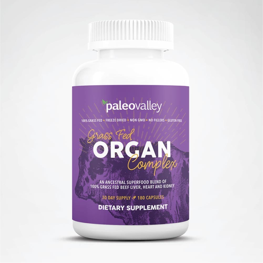 Grass Fed Organ Complex Beef Liver Heart Kidney 120 Count Dietary Supplement