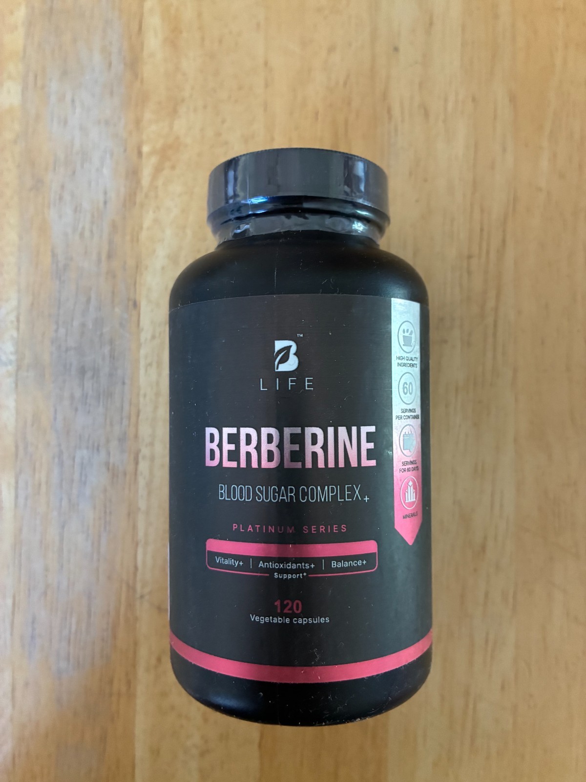 BLife Berberine Blood Sugar Support Glucose Weight Management 120 Caps 300mg