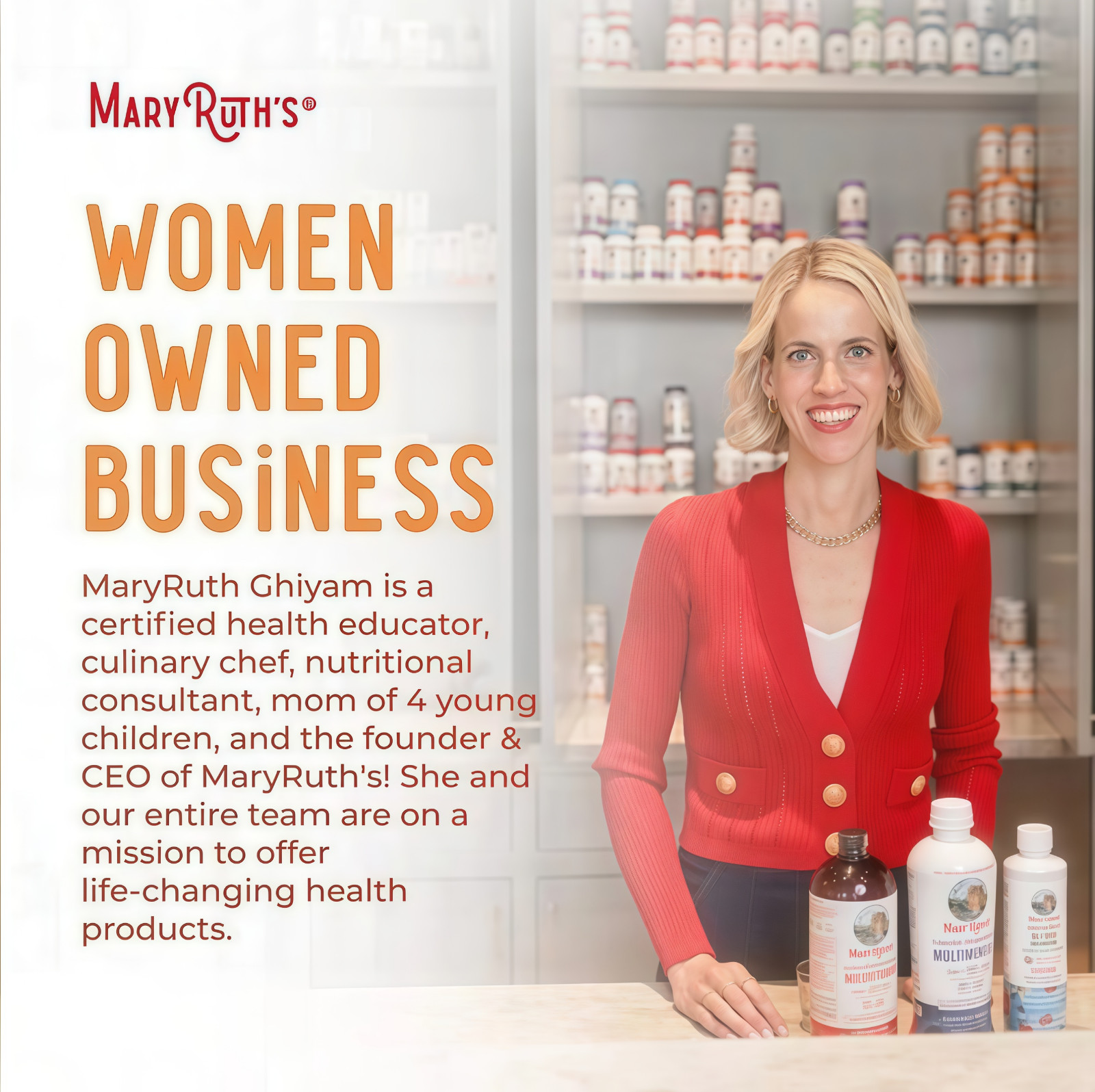Mary Ruth’s Multivitamin + Hair Growth | 3 Pack | Peach Mango 15.22 oz brand..-+