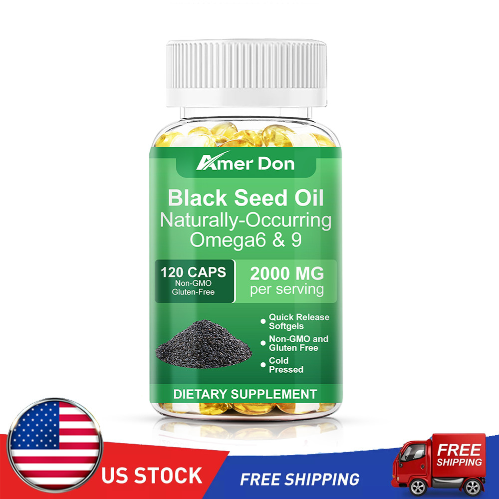Black Seed Oil 2000mg | 120 Capsules | Nigella Sativa | Cold Pressed | Non-GMO