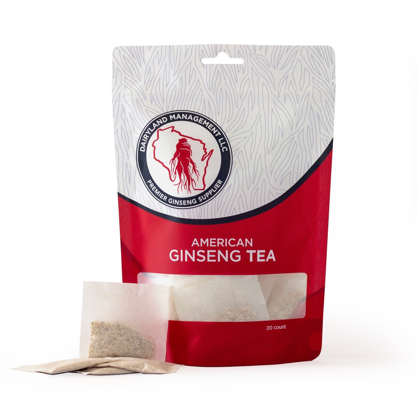 Dairyland Management LLC Ginseng Tea Bags 美国人参茶 – Authentic American Ginseng Tea