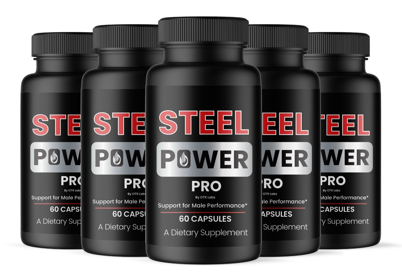 Steel Power Pills for Men Performance 300 Capsules, SteelPower Supplement 5 Pack