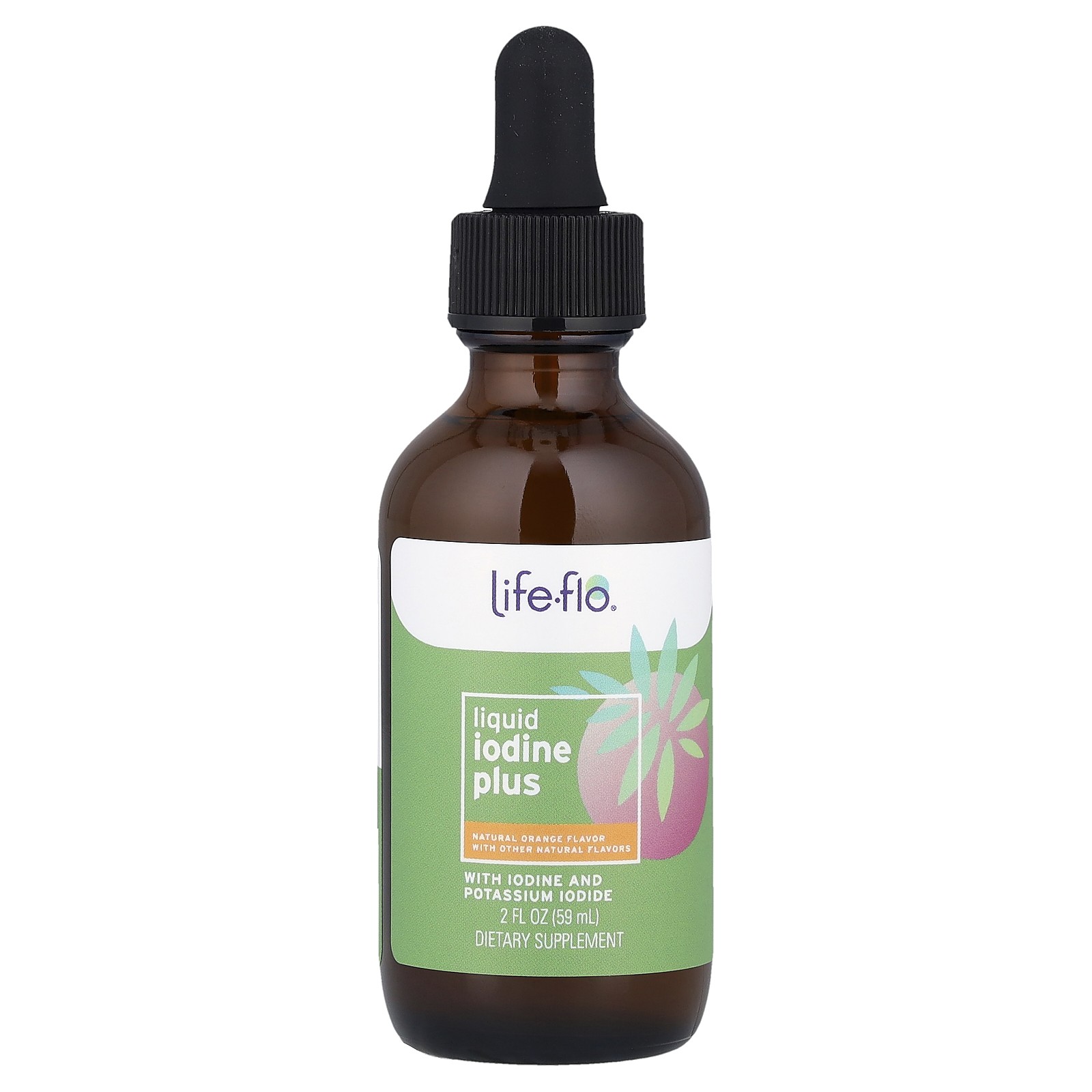 Liquid Iodine Plus, Natural Orange, 2 fl oz (59 ml)