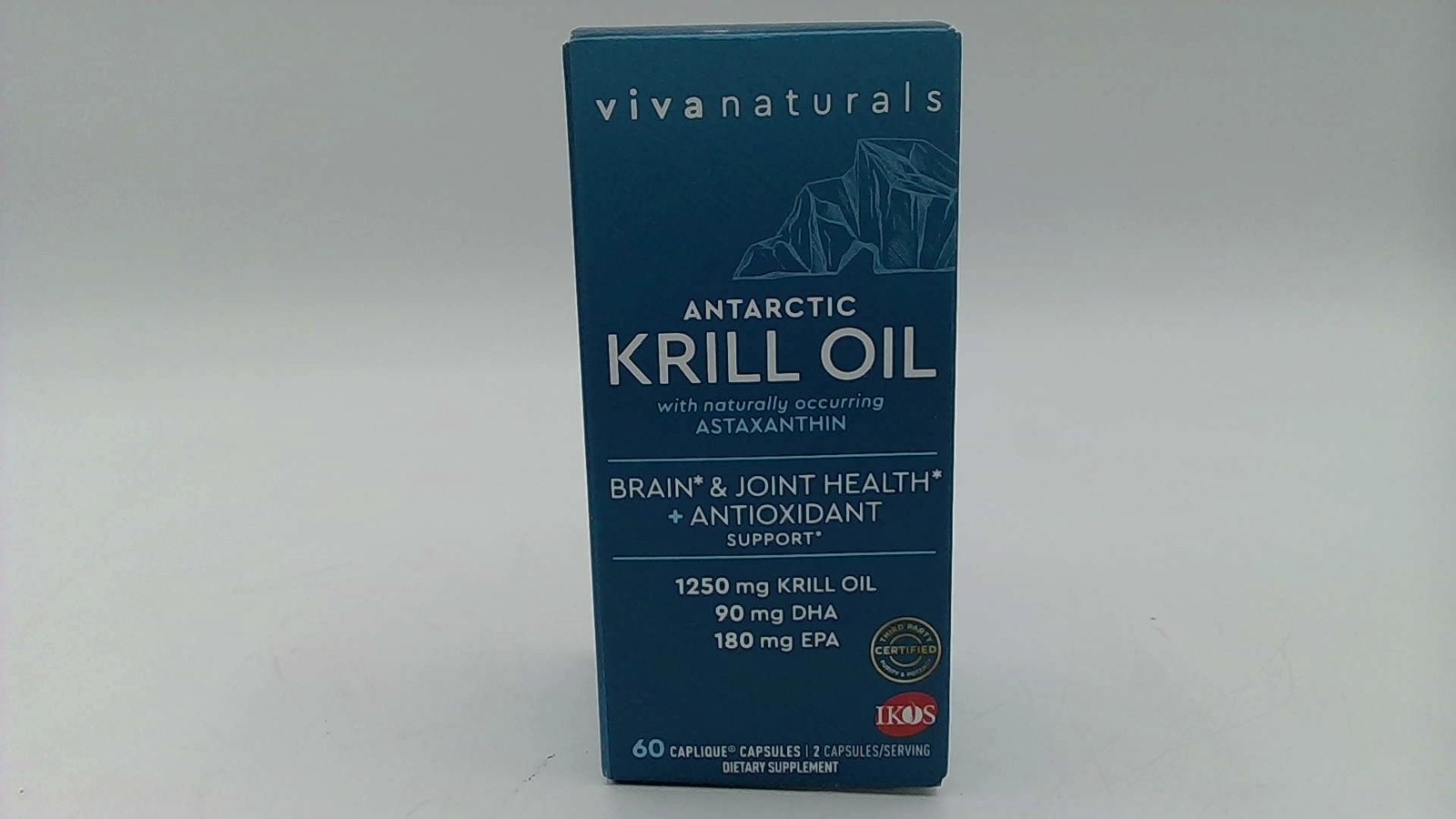 Viva Naturals Antarctic Krill Oil Omega 3 Fatty Acid 1250mg, EPA DHA