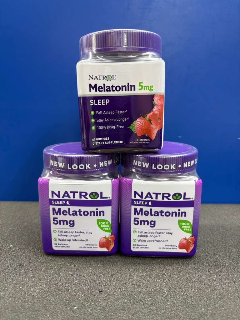 3 Pack Natrol Sleep Support Melatonin 5mg Gummies – 60ct Strawberry EXP 07/26