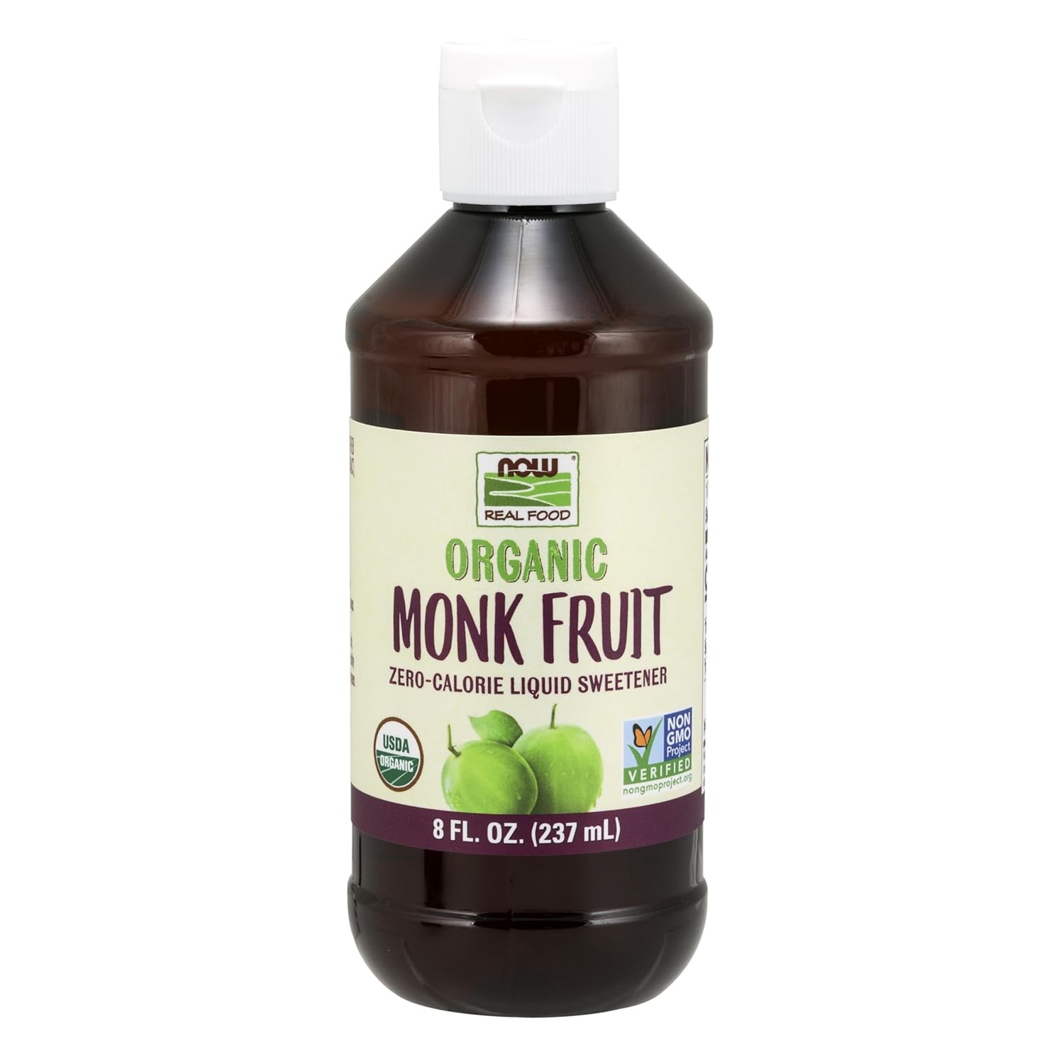 NOW Foods, Certified Organic Monk Fruit Liquid, 8 Ounce (Pack of 1)