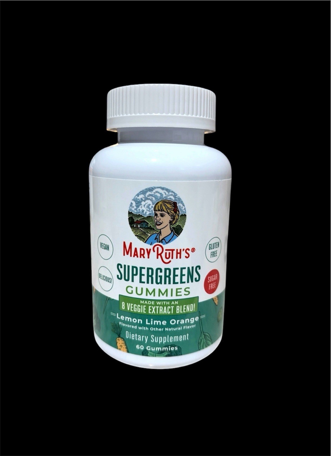 Mary Ruth’s Supergreens Gummies Vegan Sugar Free 60 Count, Sealed, Exp. 09/2027