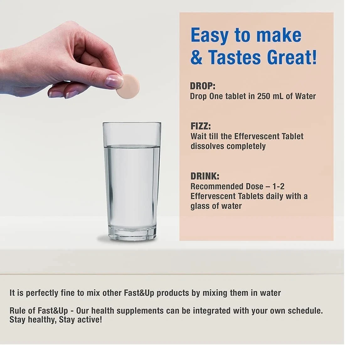 FAST&UP L-Arginine Essentials 1500 mg – 20 Effervescent Tablets v629