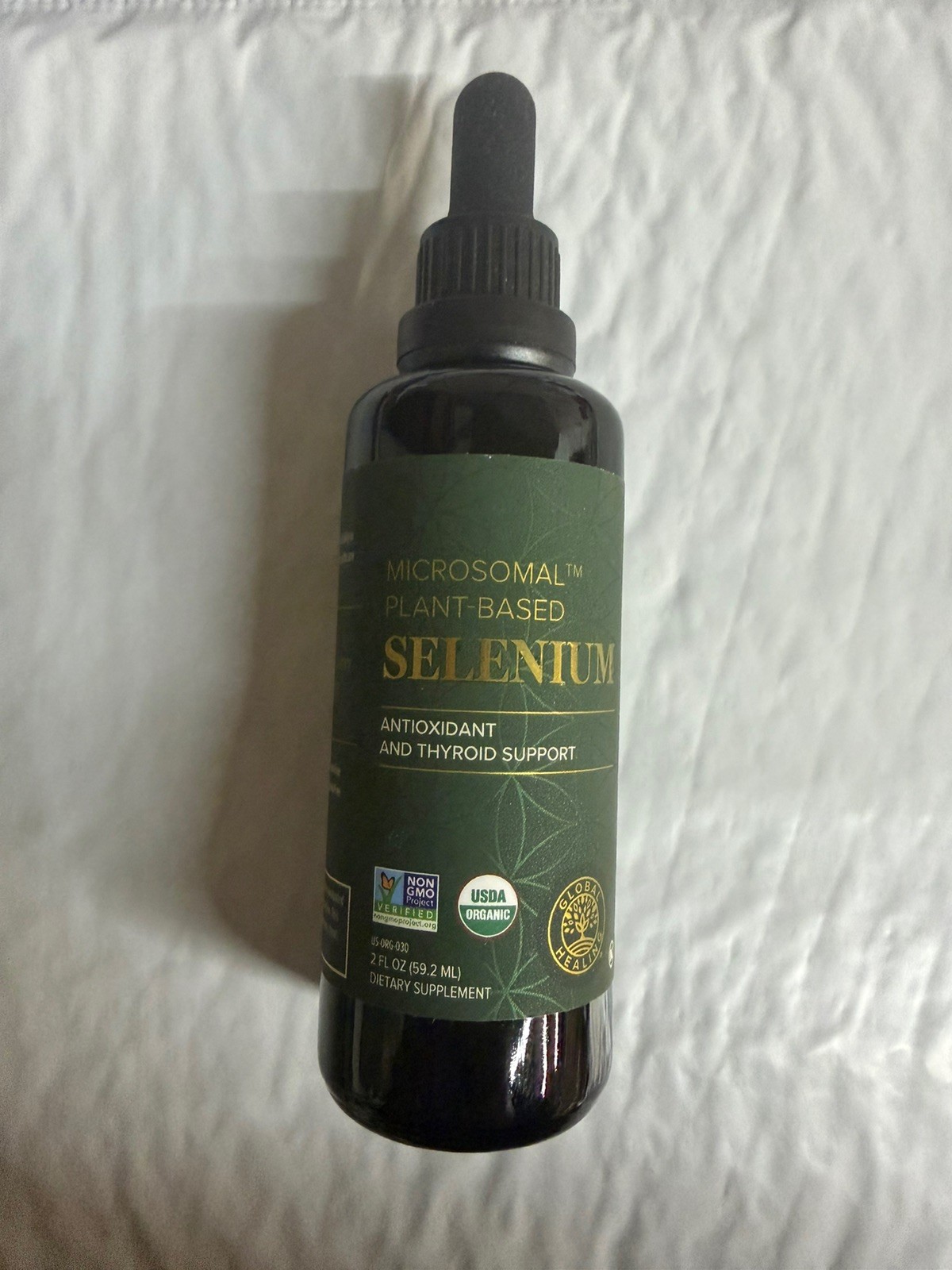 Global Healing Selenium 200mcg for Thyroid Support – 2 Fl Oz, 2-Pack