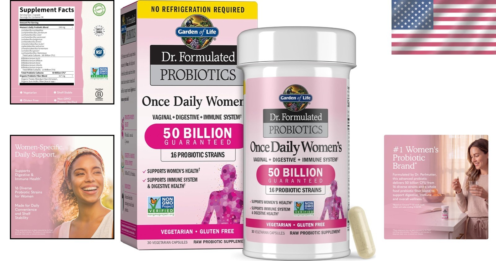 Once Daily Women’s Probiotics with Organic Prebiotics – 50 Billion CFU Formula