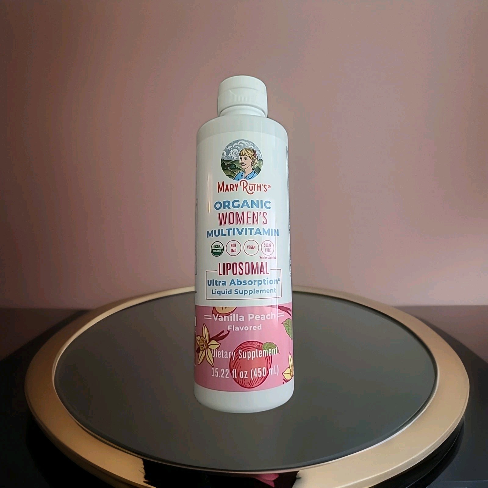 MARY RUTH’S ORGANIC WOMEN’S MULTIVITAMIN LIPOSOMAL Vanilla Peach 15.22fl oz BNFS