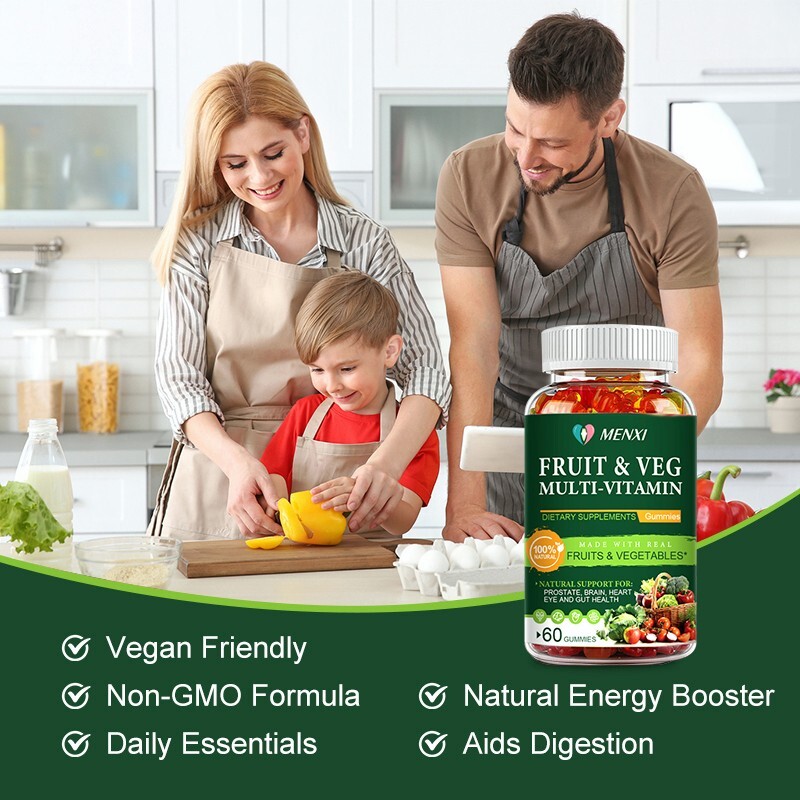 Fruits & Veggies 60 Fruit & Veggie Supplement Gummies Vitamins & Minerals 60PCS