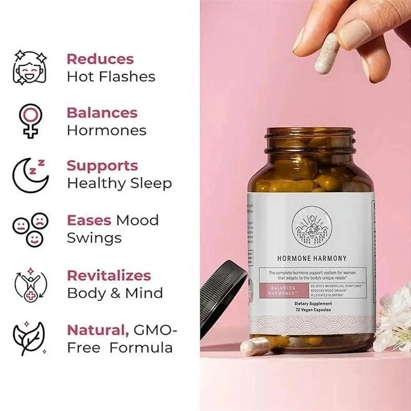 US Happy Mammoth Hormone Harmony Natural Hormonal Support for Women 72 Capsules