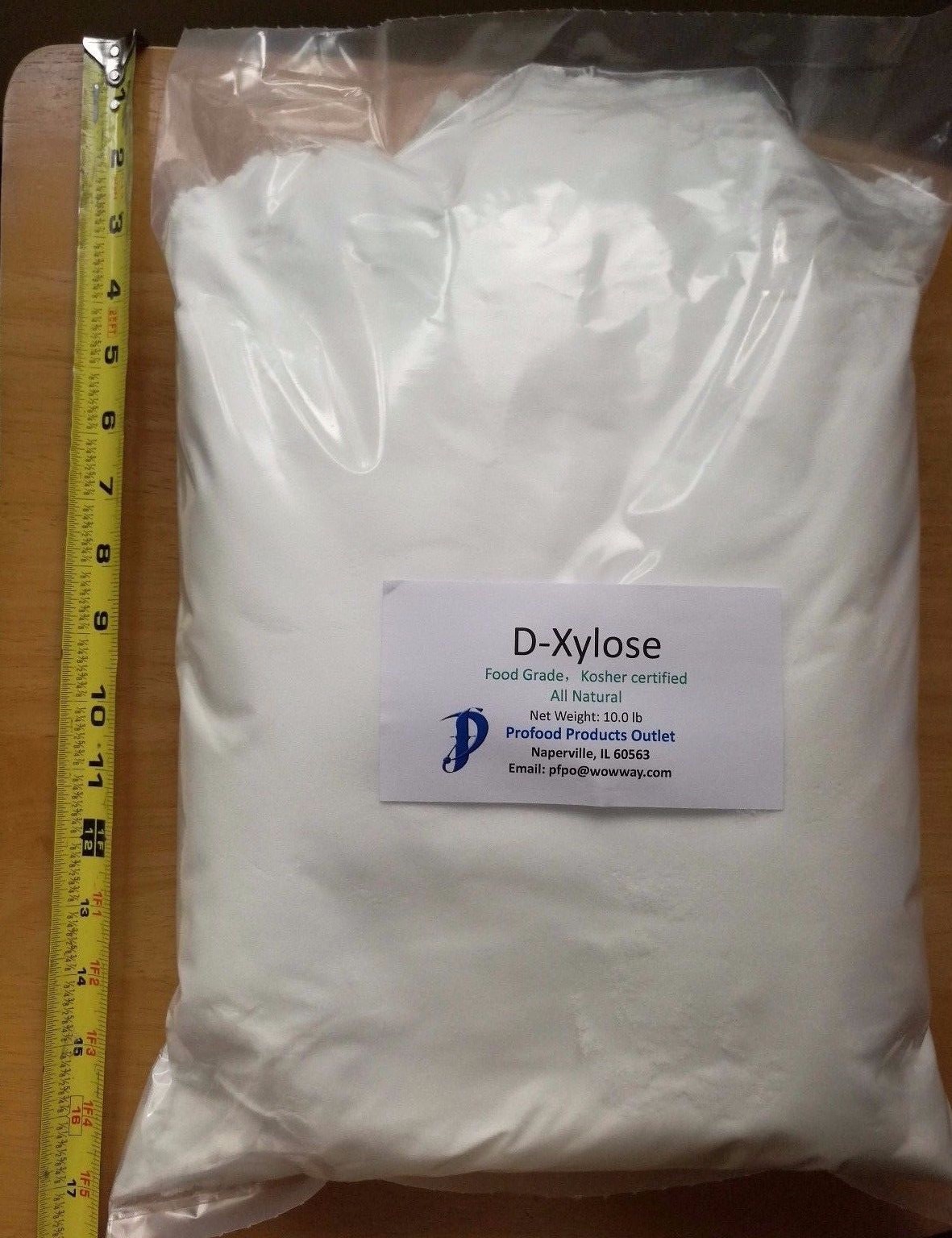 Heathy Sugar, zero caloris, all natural, D-xylose, food grade, 10.0 Lbs In Bag