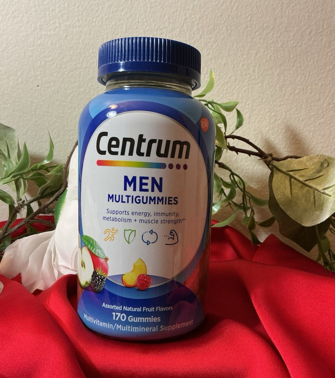 Centrum Men Multigummies Multivitamin/Multimineral Gummy, Fruit, 170 Ct