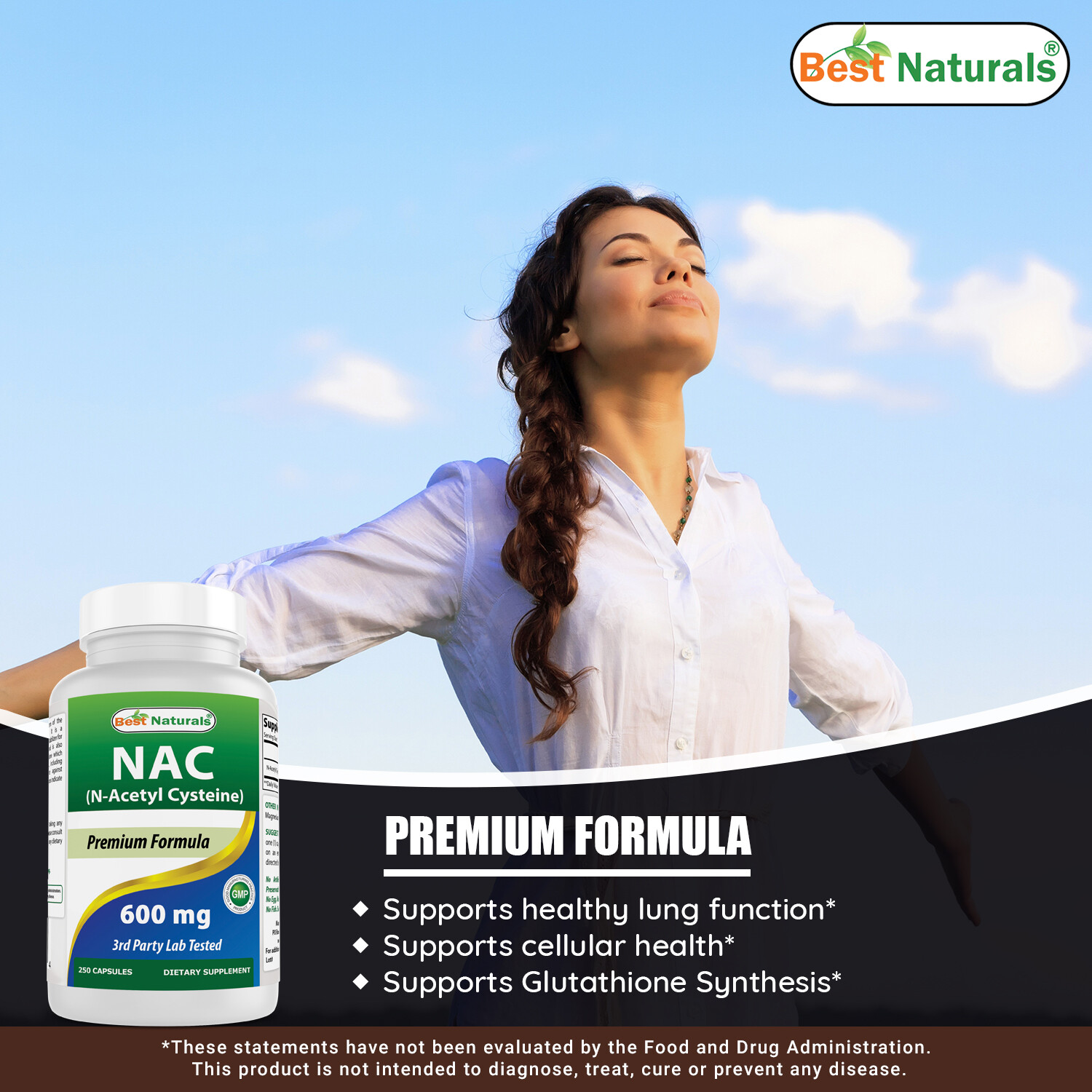 Best Naturals NAC 600 mg 250 Capsules